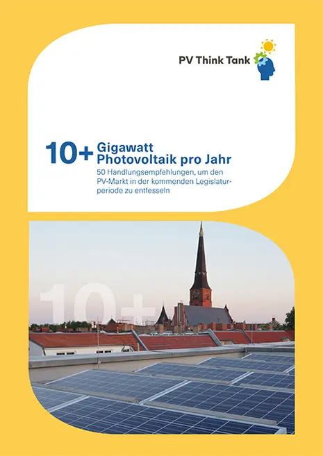 PV Think Tank: 10+ Gigawatt Photovoltaik pro Jahr