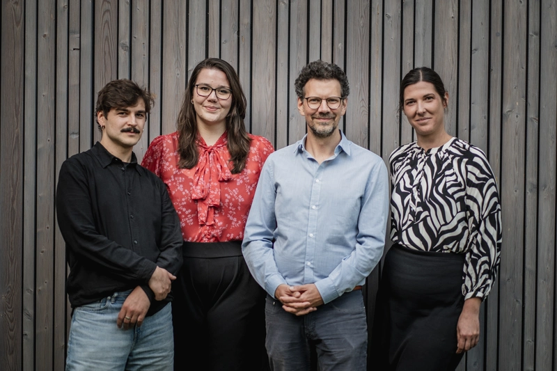 Simon D&uuml;bell, Merle-Marie Johannsen, Philipp Blechinger und Agatha Majcher (c) RLI/Stefan Klenke